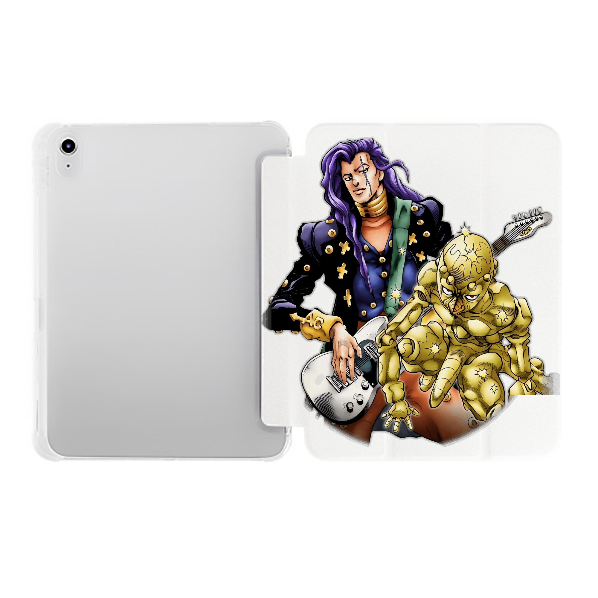 （画像用） ジョジョの奇妙な冒険 おといし あきら JoJo's Bizarre Adventure Akira Otoishi IPad ケース ペン収納付き 三つ折りスタンド PUレザー×シリコン 対応機種9.5/10.5/10.9インチ